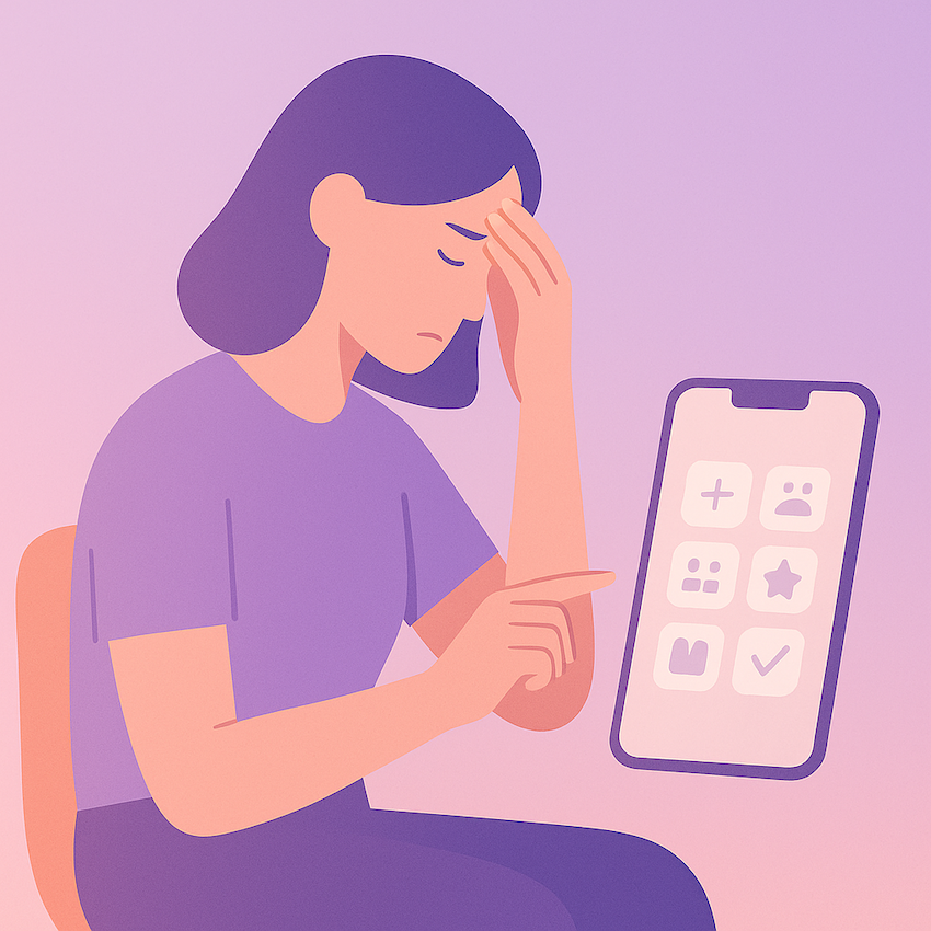 frustrated by apps